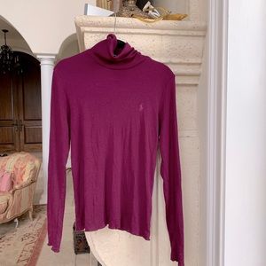 RALPH LAUREN SPORT PURPLE TURTLE NECK SHIRT